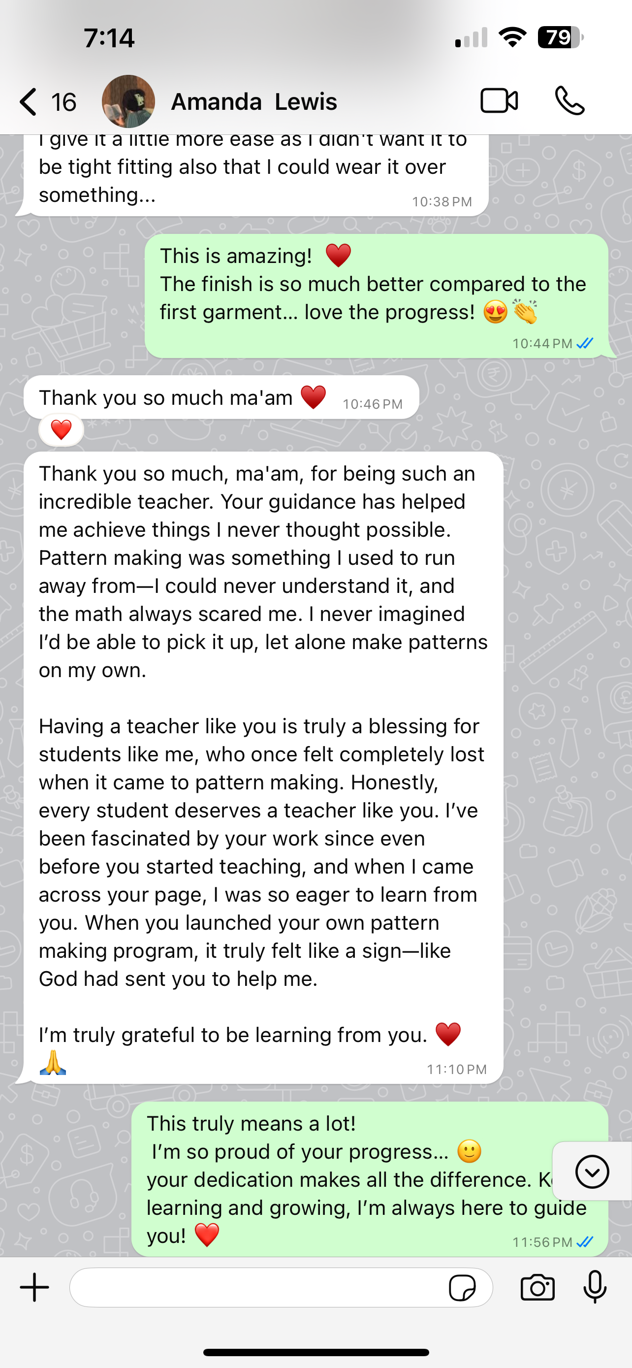 WhatsApp feedback screenshot 2