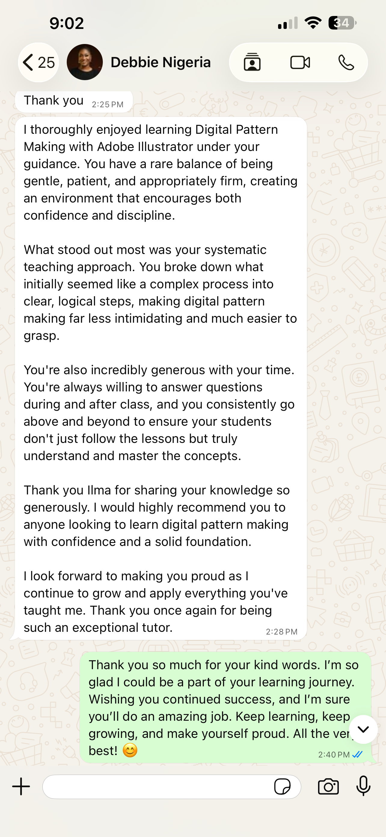 WhatsApp feedback screenshot 4